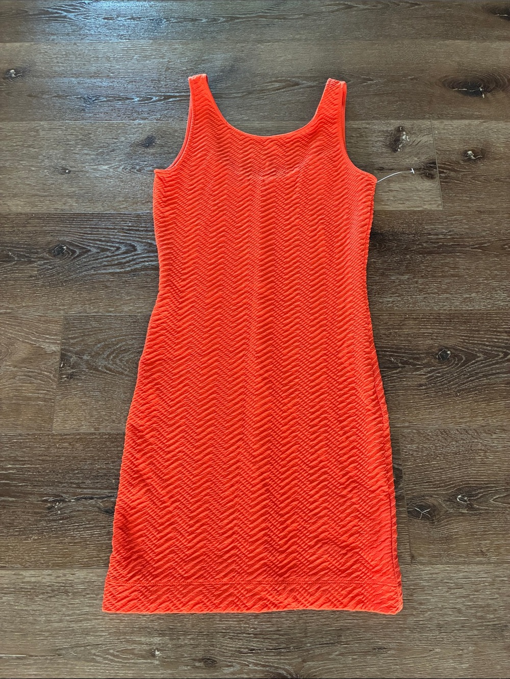 Joe Boxer Orange Body-con Textured Mini Dress. Y2K. Like new. Tank Dress. Small